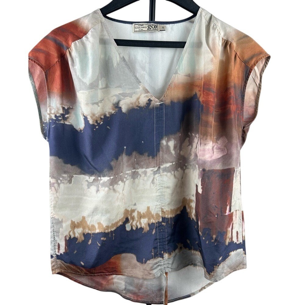 GO BY GO SILK Best Seller Classic "Get Drawn Up" Signature Top in Ball of Fire